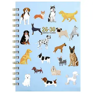 2026-2030 Monthly Planner/Calendar - January 2026 to December 2030, 5-Year Monthly Planner Notebook, Fun Dog-Themed Cover Design Diary, Yearly and Monthly Planning, Monthly Tabs, 60-Month Calendar, 5.5" x 8.3", Thick Paper, Elastic Cover, Durable Double-W