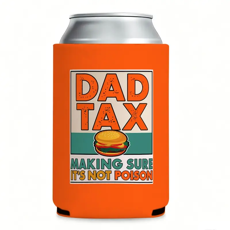 Funny Koozies for Party – "Dad Tax" Can Cooler with Thermo coolers, Best Can Koozie for Cans, Perfect Koozies for Cans, Hilarious Gifts for Fathers, and Backyard Gatherings
