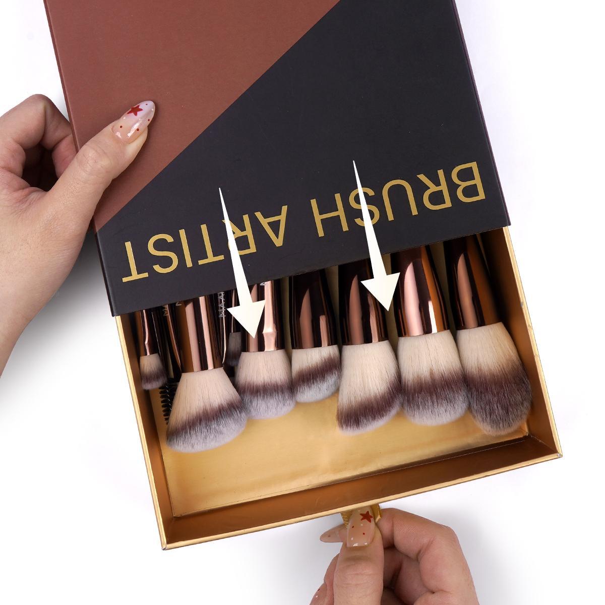 Professional Makeup Brush Set, Aluminum Tube Design, Available in 7/13/20 Pieces, Ideal for Cosmetic Application