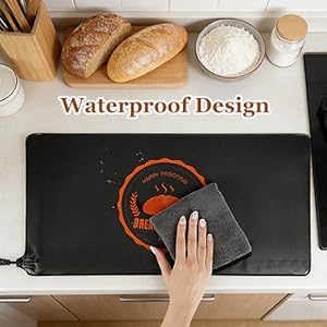 Bread Proofing Mat, Sourdough Warming Heating Mat, Sourdough Starter Warmer with Thermostat Temperature Control & Warm Cover, Bread Dough Proofer Heating Pad for Home Kitchen(10.6" x 21.6")