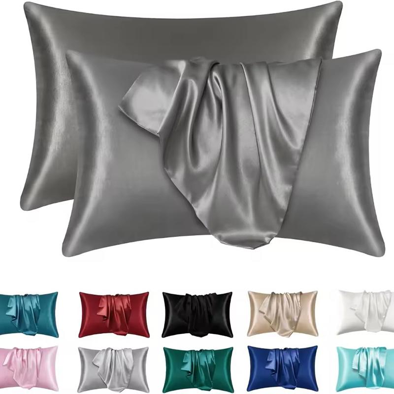 2pcs Boost Beauty Sleep Silky Satin Pillowcases – Cooling, Hair & Skin-Friendly, Easy-Care