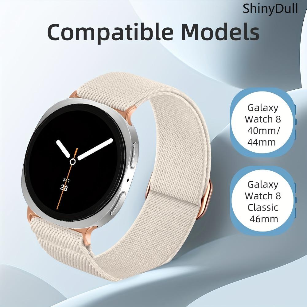 5-Pack Elastic Nylon Watch Bands for Samsung Galaxy Watch 8/8 Classic – Adjustable Solo Loop Strap (40/44/46mm)
