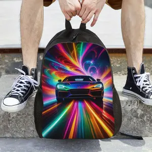 Synthetic Cartoon Character Dazzle Cool Backpack - Lightweight Large Capacity Computer Laptop Book Bag for Teenagers, Back to School Haul, Concert, Holiday Use