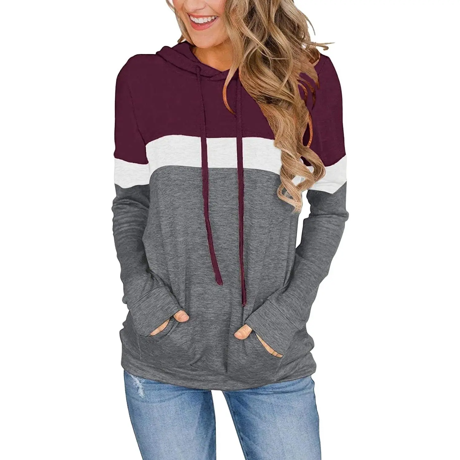 Women’s 2026 Fall Long Sleeve Hoodie Pullover Sweatshirt Lightweight Casual Tops Blouse