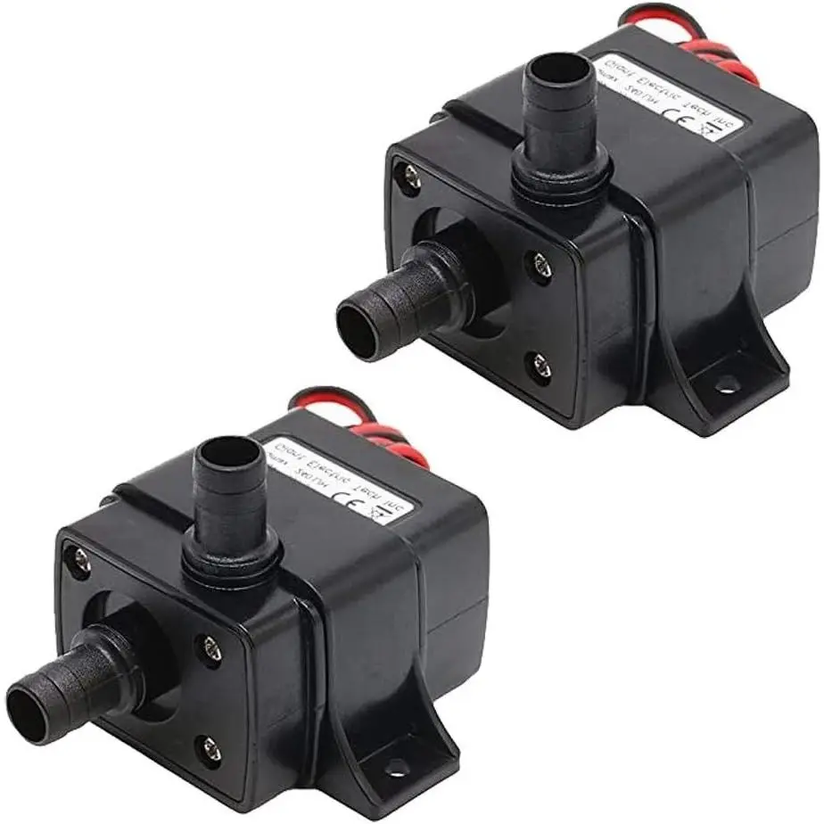2 Pack 240L/H DC 12V 4.2W Micro Brushless Water Pump, 3M Pumping Head, Ultra Quiet Submersible Pump for Aquarium Fish Tank PoolGift