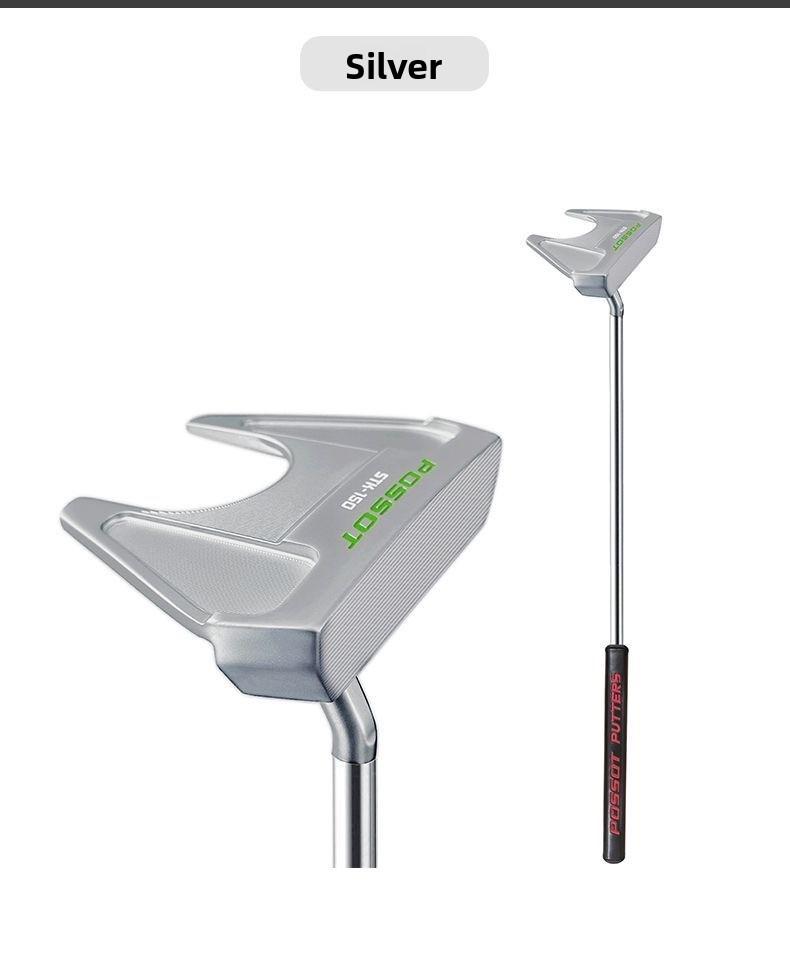 Golf Putter - Horn-Style Putter - Long-Distance Design with Alignment Line - Stainless Steel Shaft