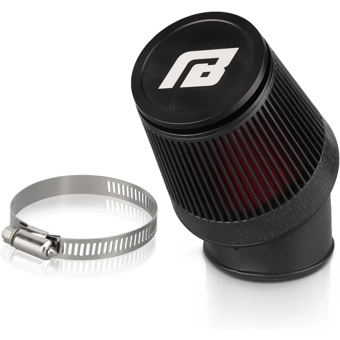 NIBBI Racing Motorcycle Air Filter,Universal,42mm,48mm Bend Air Filters for Dirt Bike, Motocross Carburetor Cleaner for Pit Bike Scooter Moped ATV,Black silver multi color