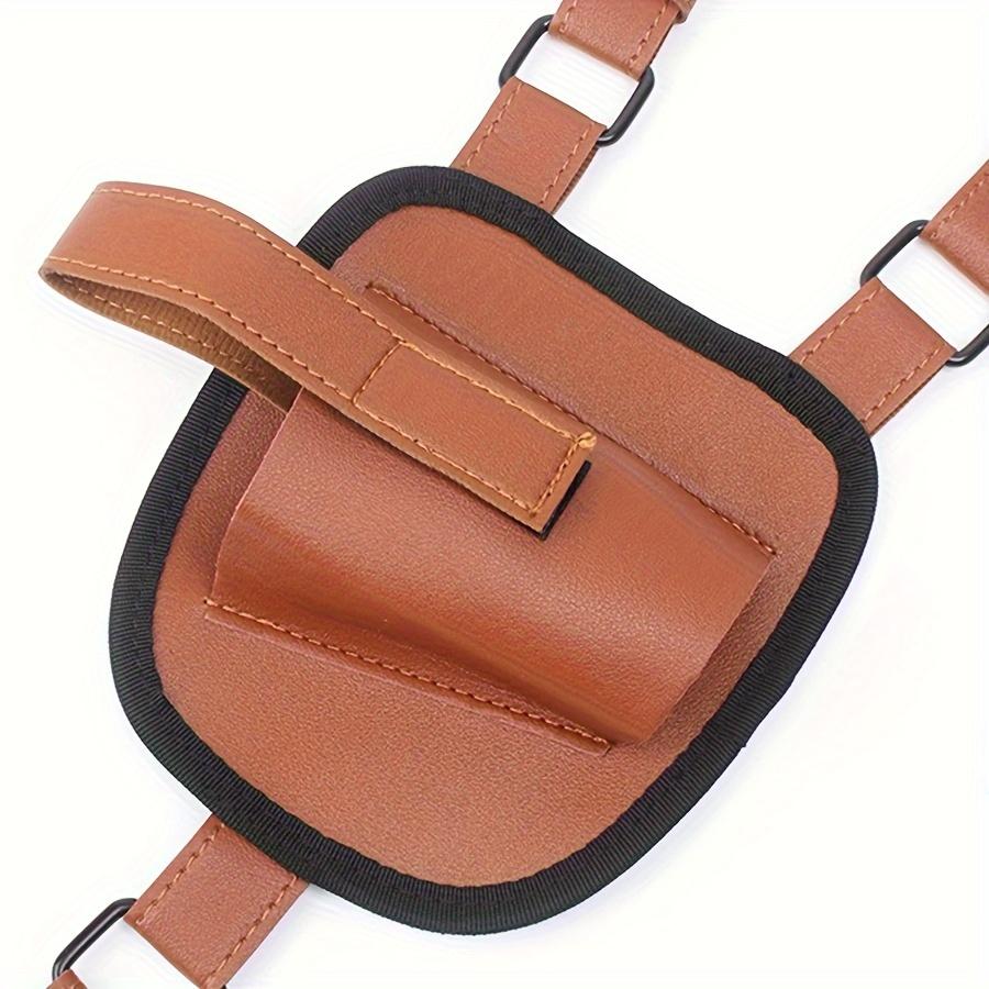 Vertical Shoulder Holster - Adjustable PU Leather Concealed Carry Holster with Double Magazine Pouch for Most Kinds of Pistols, Universal Fit and Easy Access