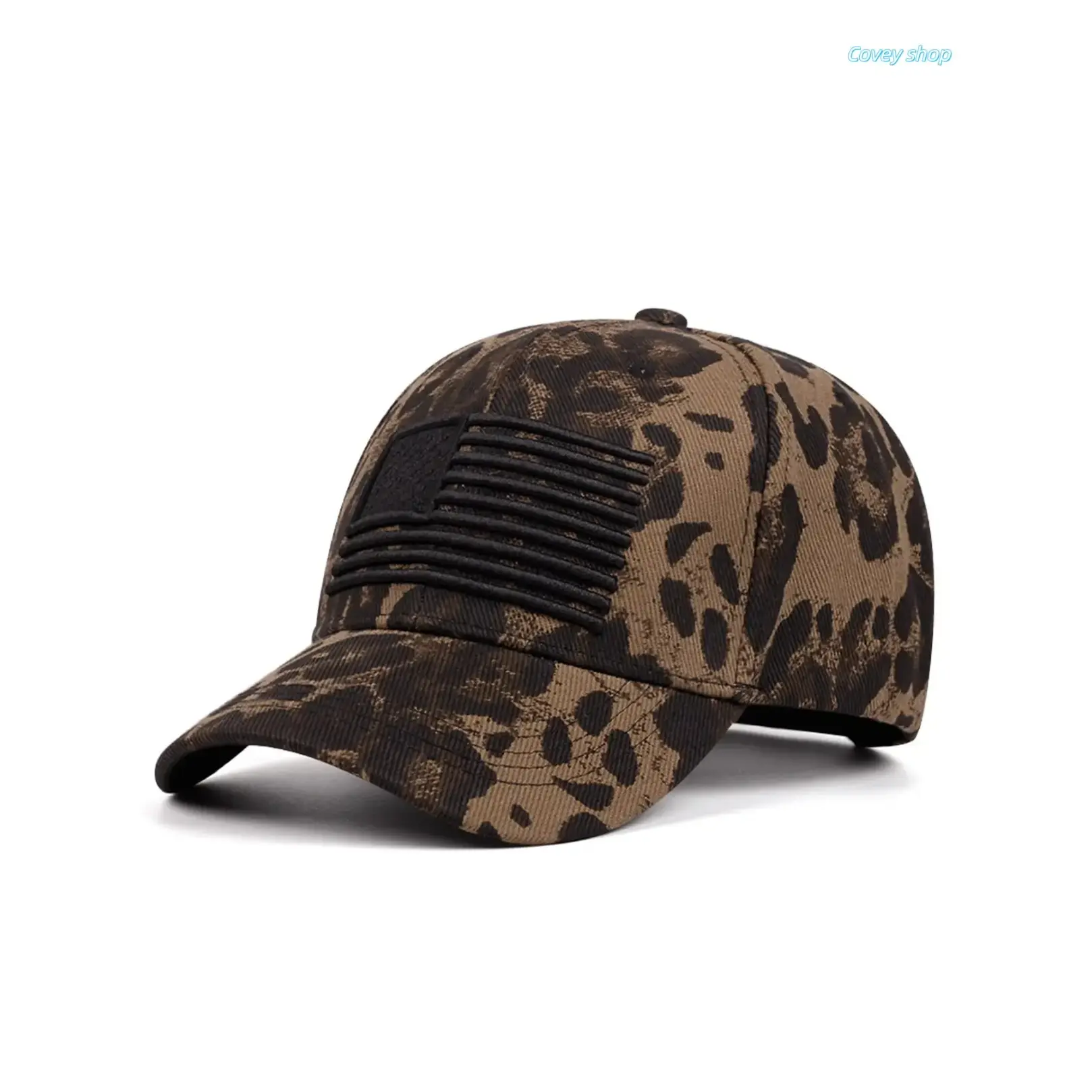 Unisex Leopard Print Baseball Cap, Embroidered Adjustable Snapback Hat, Breathable Sun Protection Headwear For Daily Leisure, Outdoor Sports, Travel And Casual Street Styling