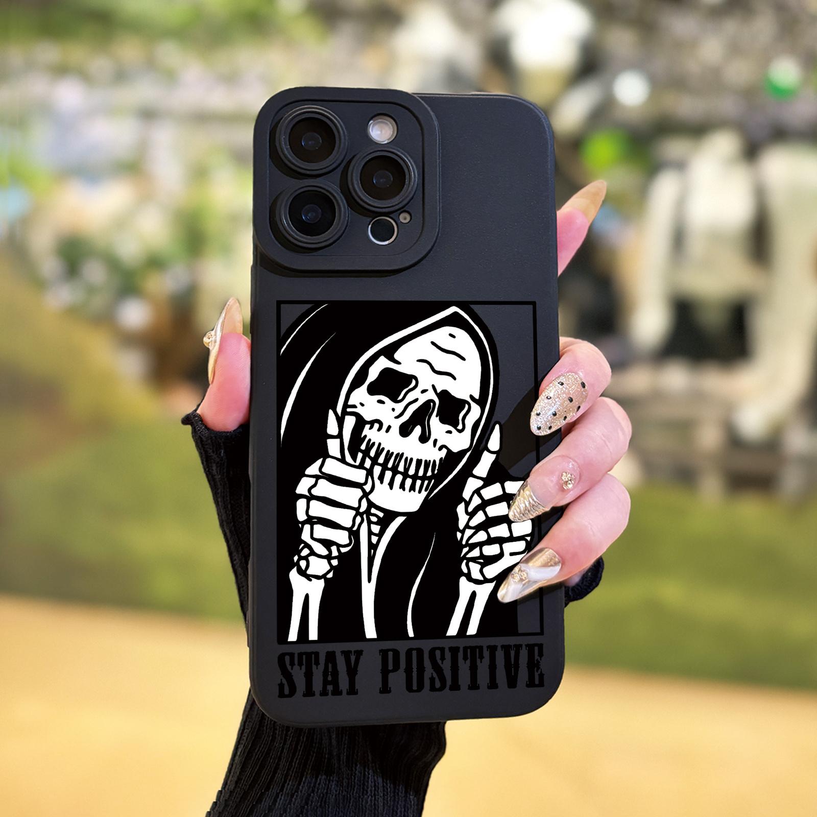 New Halloween Angel Eye High-End Phone Case With Optimistic And Skull Patterns UV Printed Phone Case 360-Degree Full Protection For IPhone 17 11 12 13 14 15 16 Pro Max XR1717Air17Pro117ProMax Fashionable Matte Design Anti-Drop Luxury Simple