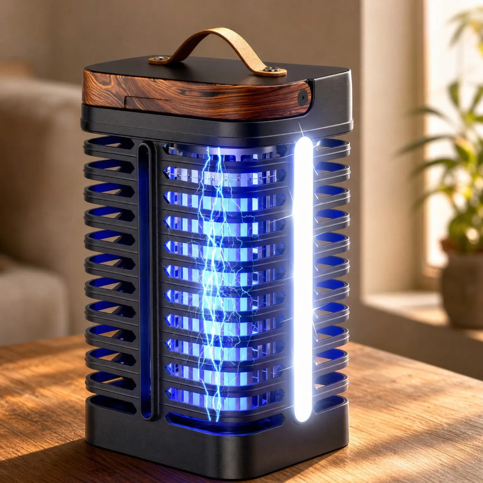 15W 4200V Electric Bug Zapper with Dual LED Lights, Western Theme, IPX4 Waterproof, 5.9 Ft Cord for Backyard, Patio, Indoor
