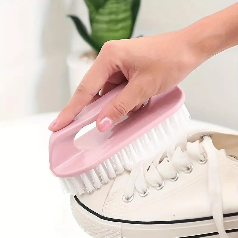 2 Random-colored Stiff-bristle Plastic Brushes, Stiff-bristle Shoe Brush, Laundry Brush, Multi-purpose Floor Brush, Household Cleaning Clothes Brush, Multi-use