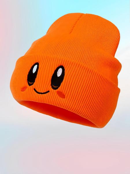 Cute Cartoon Embroidered Hat, Casual Soft Comfortable Knit Hat for Fall & Winter, Warm and Stylish Beanies for Men & Women, Knitted Winter Hat