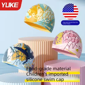 YUKE Swim Cap, 2025 New Model, Professional Waterproof Ear Protection, Non-Constricting, Oversized Imported Silicone Swimming Cap