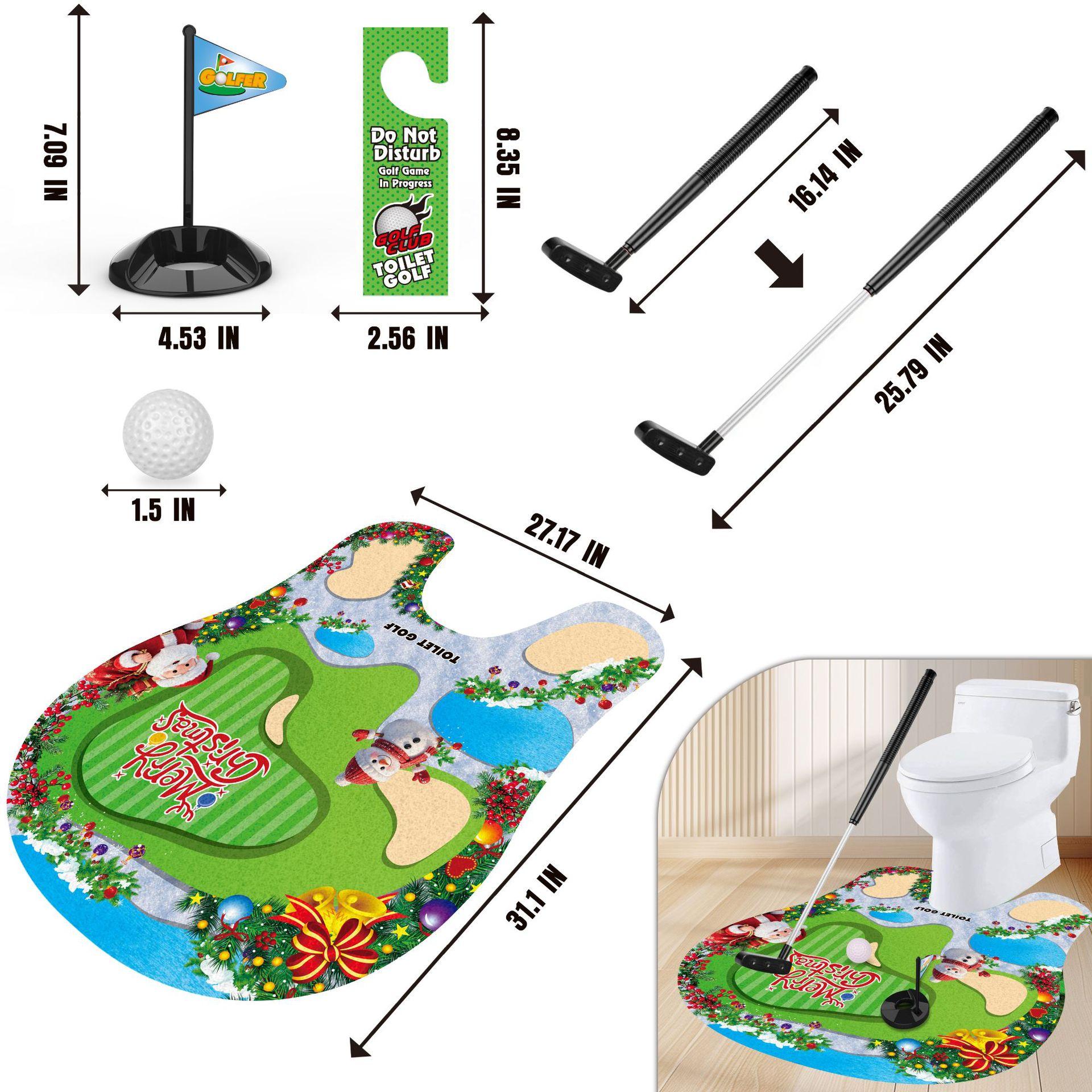 Toilet-based technical toilet golf scene leisure entertainment sports toy toilet mini set