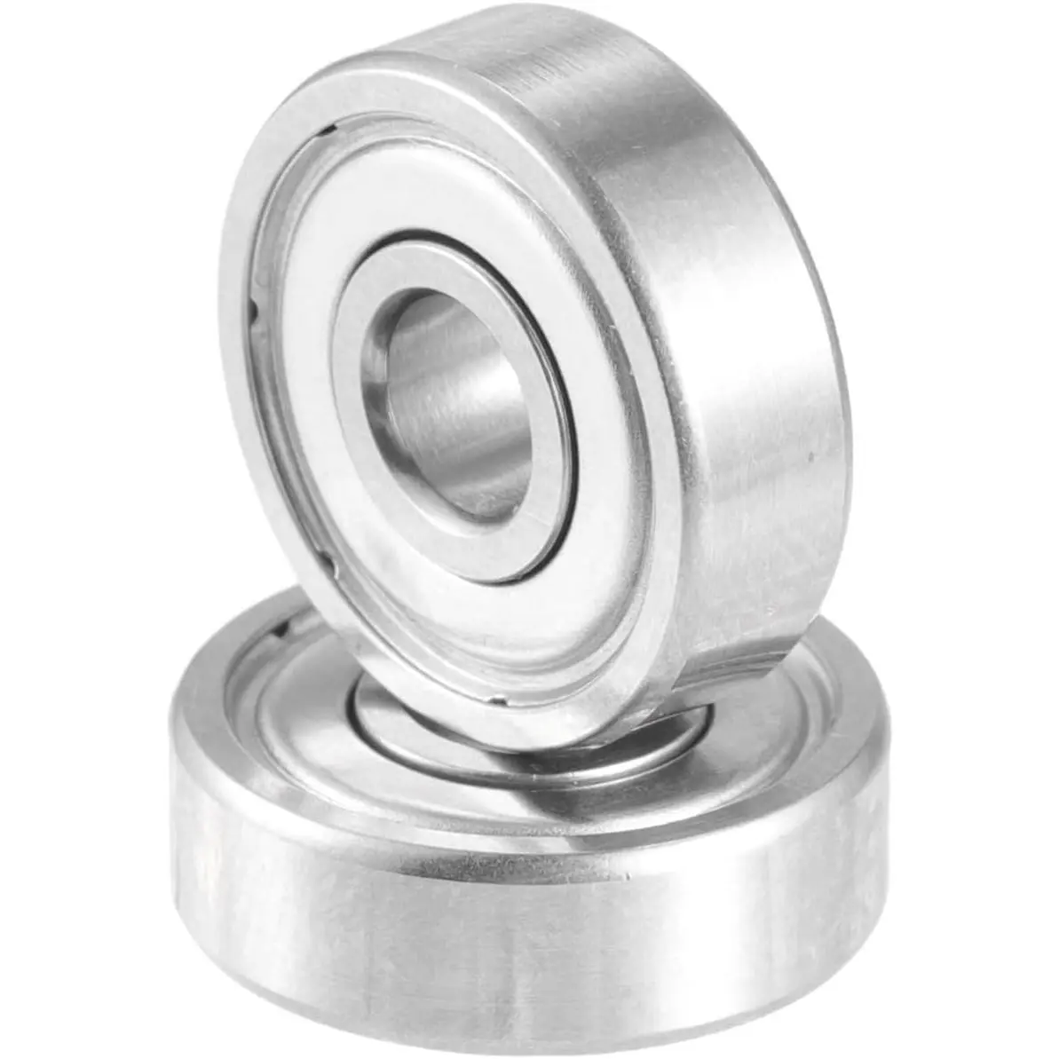 625ZZ Steel Ball Bearings - Double Shielded, Pre-Lubricated, Dustproof Deep Groove Bearings for Skateboarding, Automotive (5x16x5mm Silver Tone) - Pack of 2, Smooth Surfaces, Millimeters