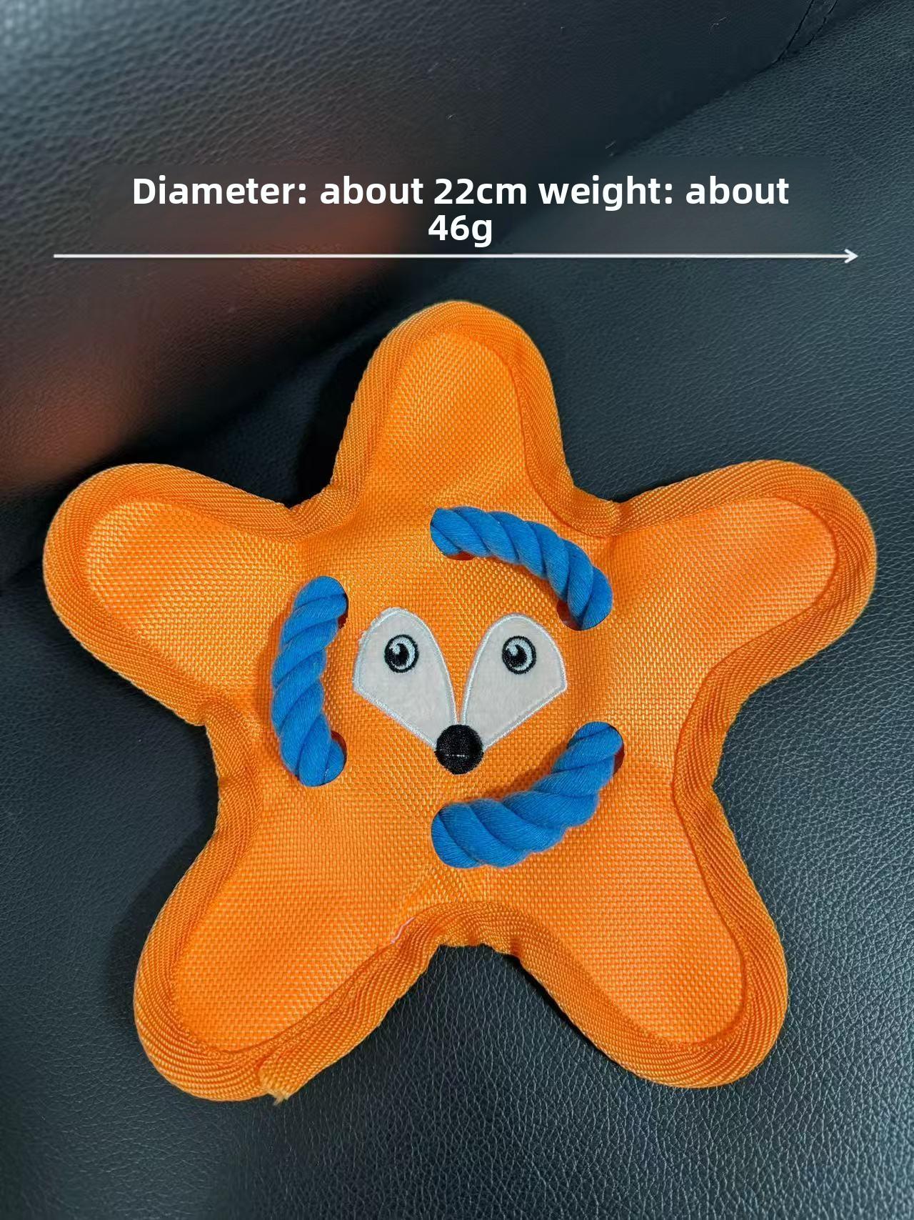 Durable Oxford Flying Disc with Rope Handle - Squeaky Crinkle Dog Frisbee for Outdoor Fetch, Soft Heavy-Duty Cloth Flyer for Training & Chewing, Weather-Resistant Interactive Toy for Medium to Large Breeds surprise gift shaped harness Bungee