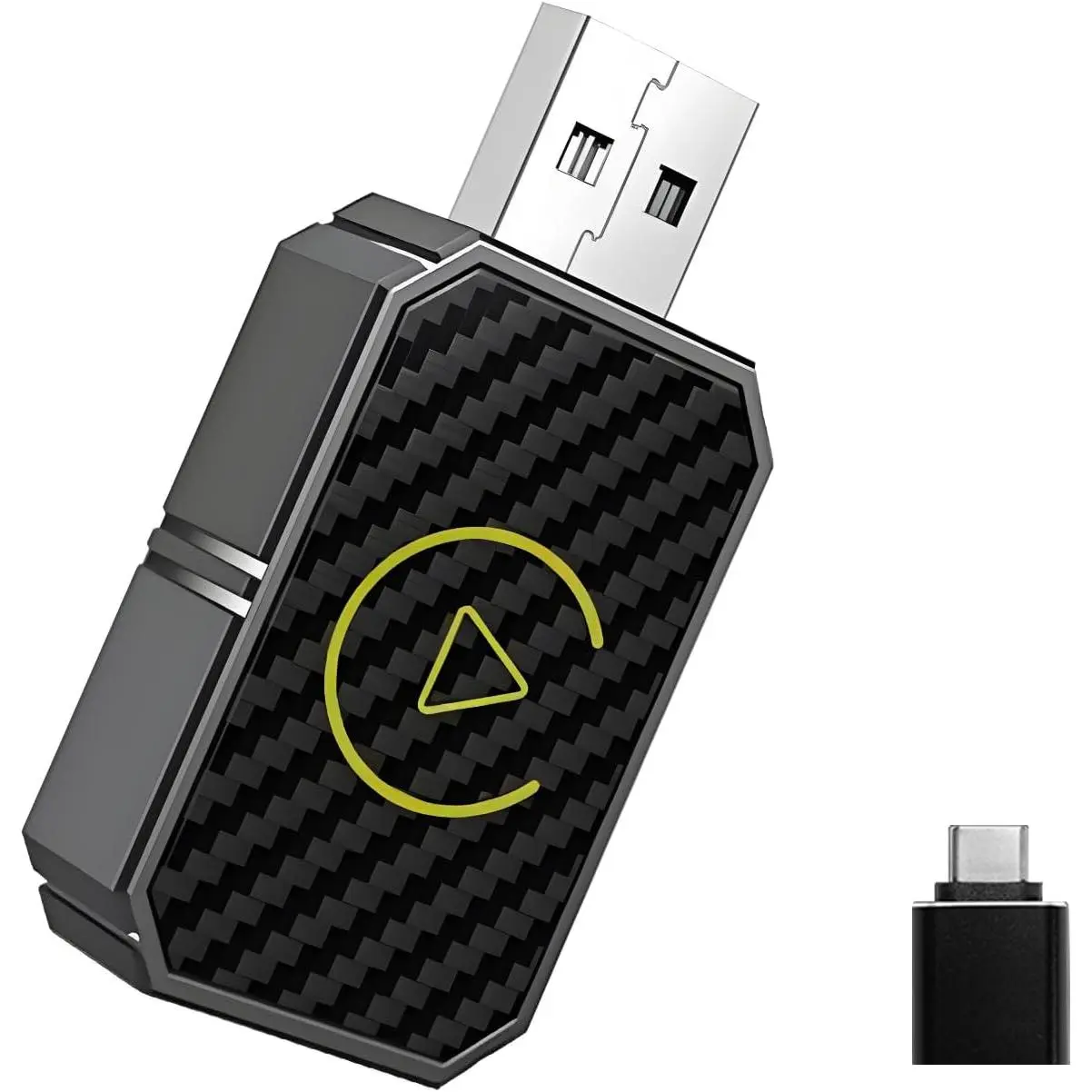 Mini Wireless 2-in-1 CarPlay & Android Auto Car Adapter - Wired to Wireless Converter, 5GHz WiFi, BT 5.0, Plug & Play for iPhone iOS 12, Android 11, 2016+ Model Cars, Carplay Dongle Connectivity, Car Adapters