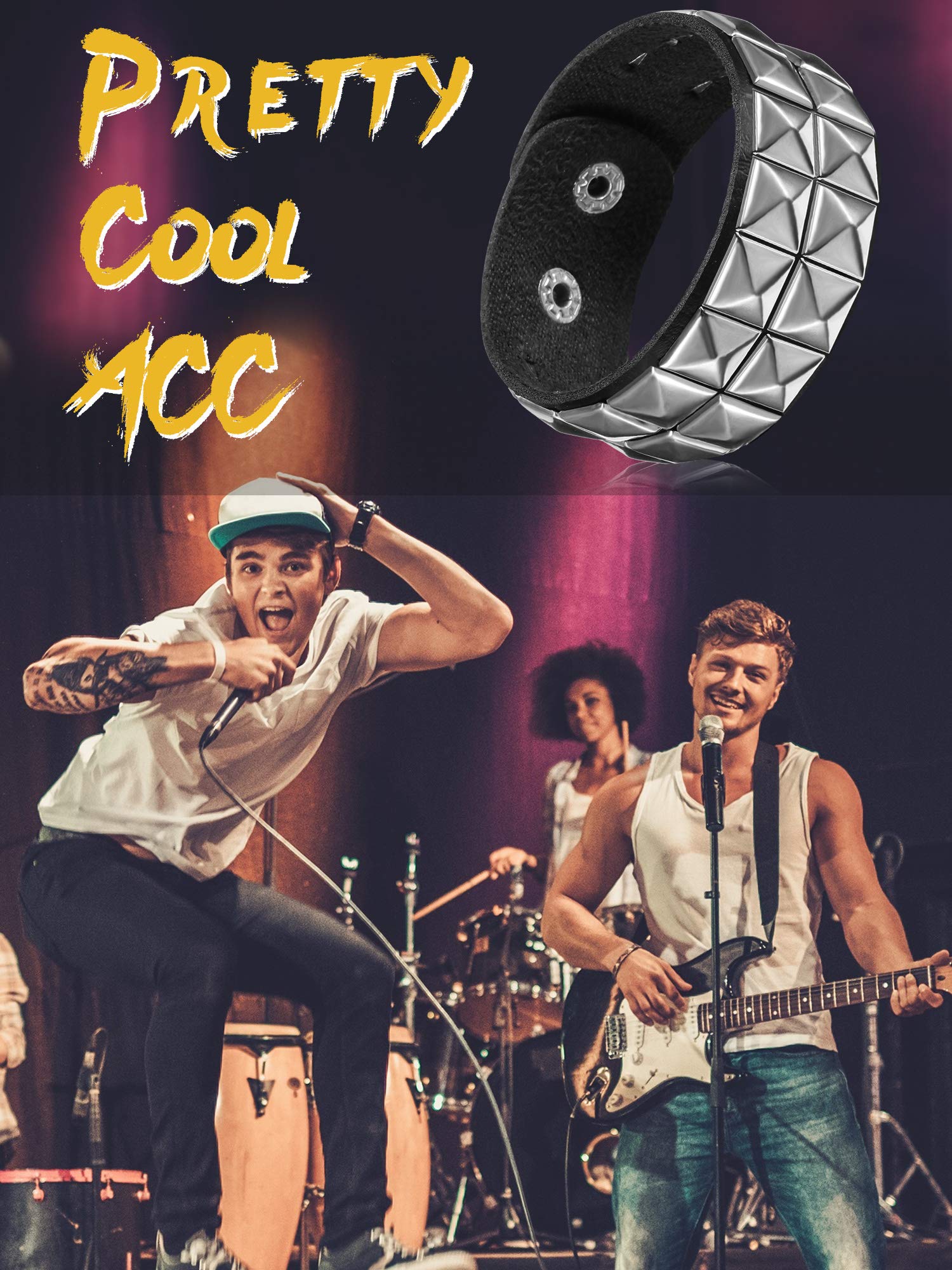 Punk Style Spiked Studded Decor Bracelet, Fashionable Leather Rivet Bracelet for Men & Women, Trendy All-match & Exquisite Jewelry for Birthday Gift, Trendy Fashionable Accessories