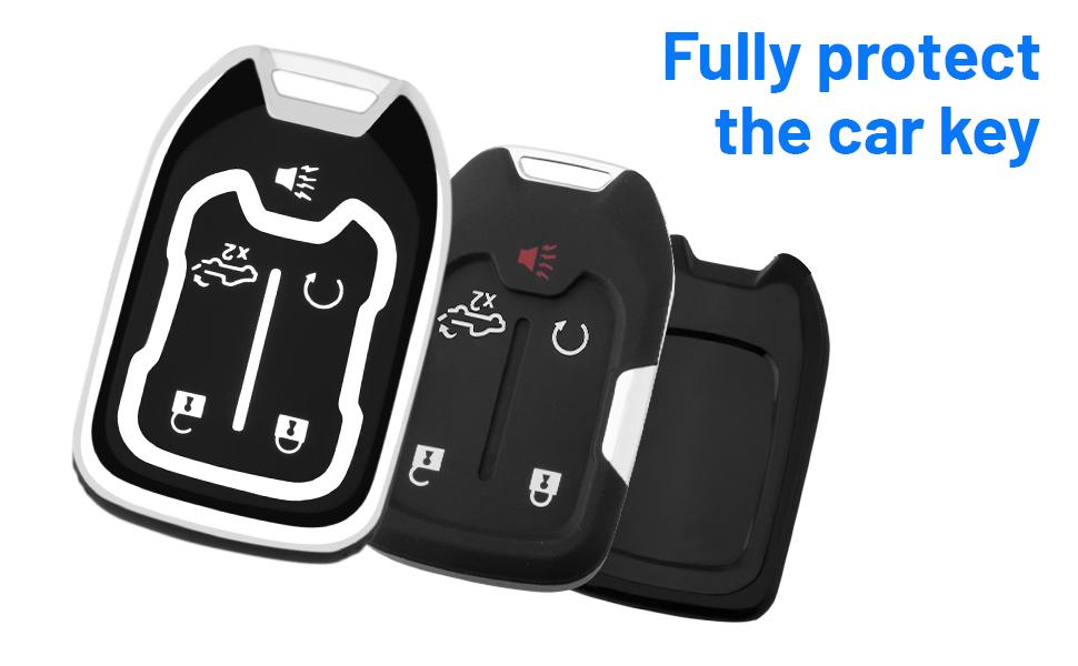 for GMC Key Fob Cover with Keychain,Key Case Shell TPU Full Protection Compatible with GMC Chevy Acadia Sierra Terrain Silverado 1500 2500HD 3500HD Tahoe (Blue, 5 Button) for GMC Key Fob Cover with Keychain,Key Case Shell TPU Full Protection Compatible with GMC Chevy Acadia Sierra Terrain Silverado 1500 2500HD 3500HD Tahoe (Blue, 5 Button)