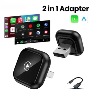 2026 NEW Wireless Carplay Adapter Android Auto 2in 1 Smart Dongle For iphone Android Phone For Volvo Benz Mg Kia Chery VW Honda