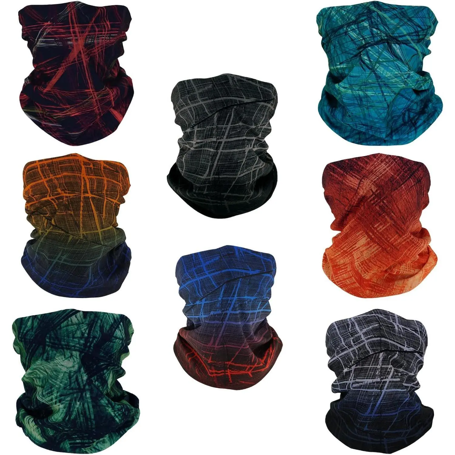 8 Multipurpose Bandanas for Women Men