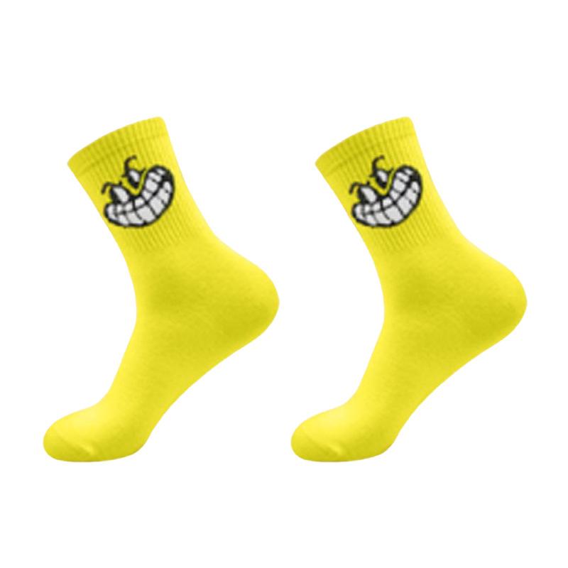 5/10PAIRS Men's Funny Embroidered Crew Socks, Colorful Expression Mid-Calf Socks for Casual Daily Wear