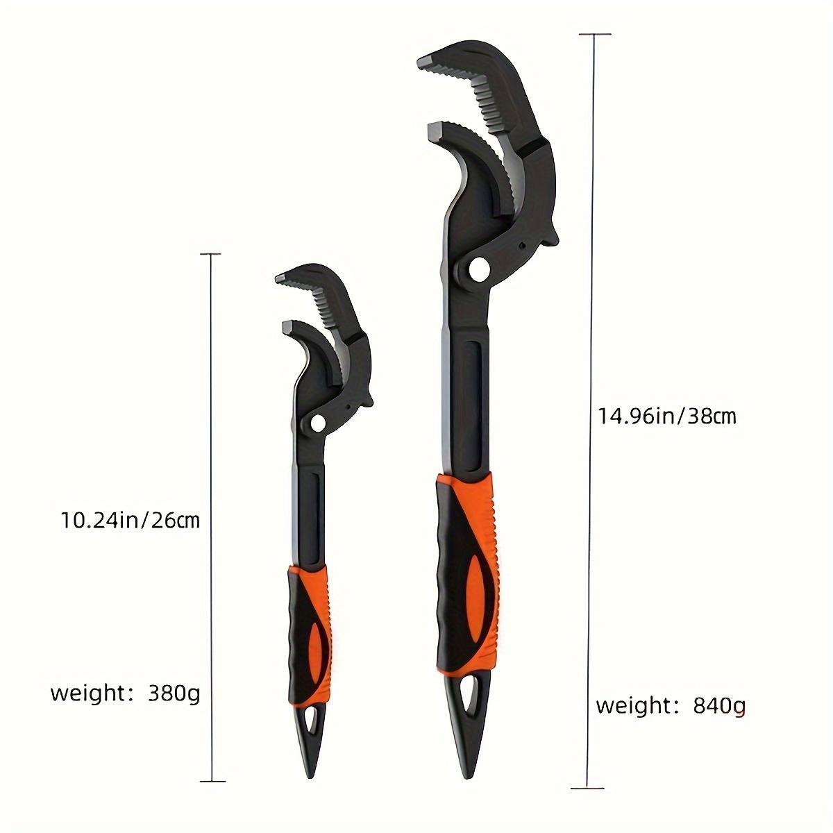 2024Universal Multi-functional Wrench, Multifunctional Quick Opening Pipe Clamp, Automatic Locking Wrench Tool, Household Repair Tool, Quick Opening Pipe Wrench Plate Tool, Portable Movable Wrench