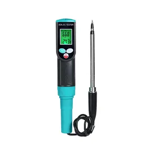Digital Soil EC Meter 2-in-1 Porfessional  EC Temperature Tester Meter with Corded Sensor, Backlight LCD Display, Temperature Compensation, Easy Calibration for Soil  Lawn Nutrient Test