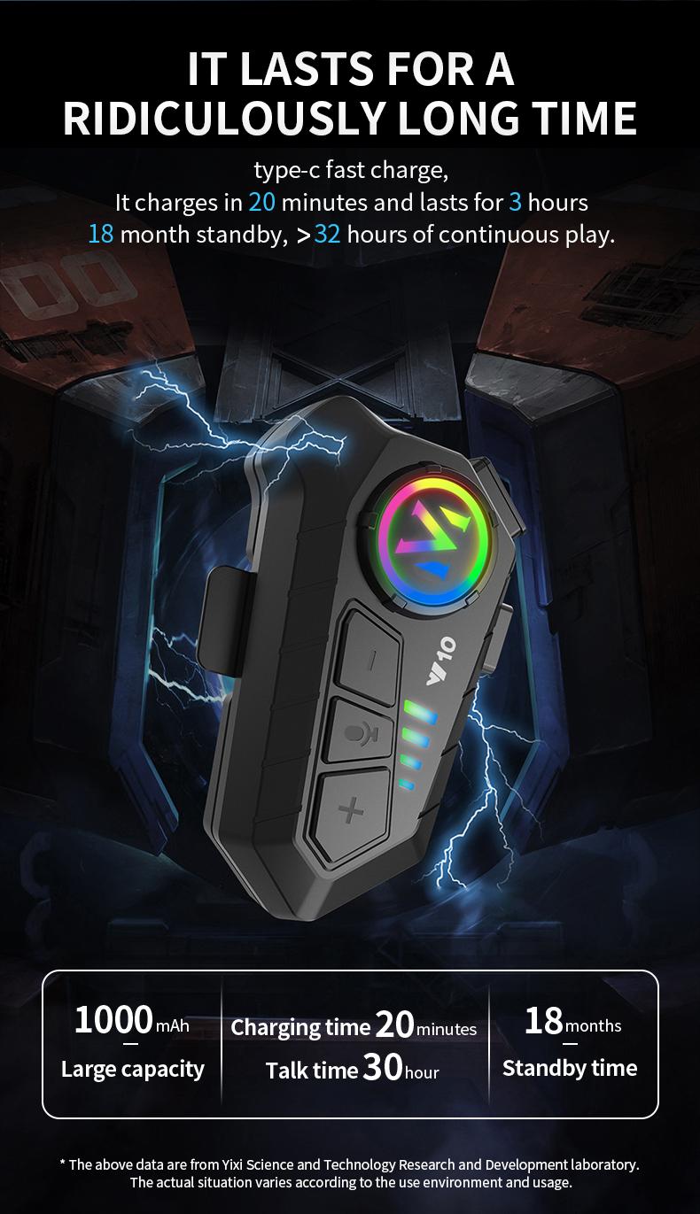 Y10 Motorcycle Helmet Headset Stereo Voice Control Bluetooth Hands Free Call 2000mAh With Ambient Light Y10 Motorcycle Helmet Headset Stereo Voice Control Bluetooth Hands Free Call 2000mAh With Ambient Light