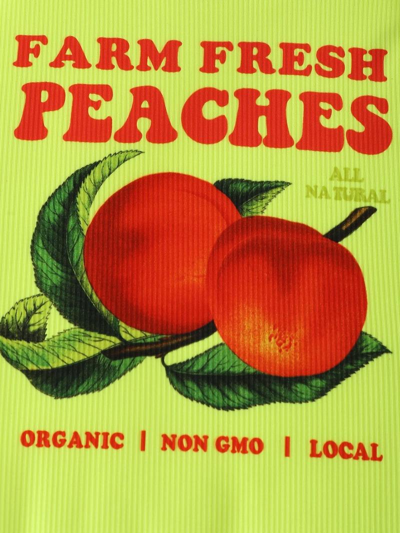 Women's Letter & Fruits Print Crop Tank Top, Casual Scoop Neck Sleeveless Top for Daily Wear, Ladies Clothes for All Seasons