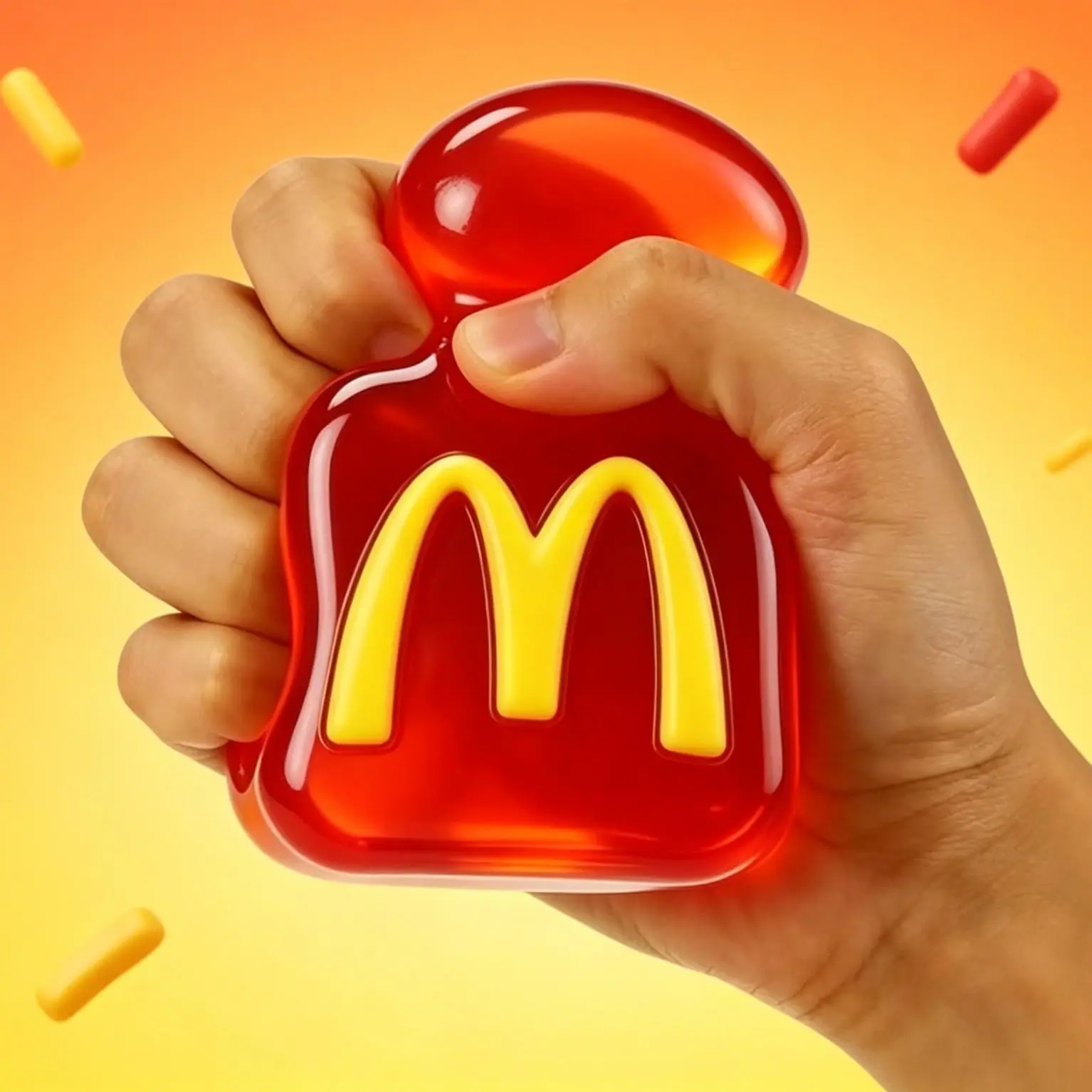 1pc Stress Relief Slow Rebound Soft Gel Cube, Sensory Squeeze Toy, Mcdonald's Relaxation Tool, Perfect for Unwinding and Calming Down