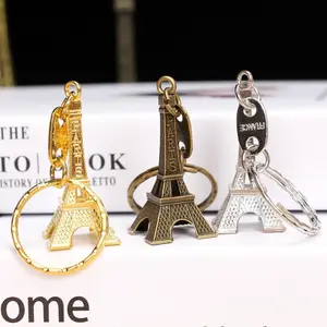 Vintage exquisite promotional gift from a merchant: Paris Eiffel Tower keychain gift
