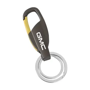 Car Key Chain Rings Leather Emblem Keychain Auto Keyring Decal For GMC Terrain Sierra Canyon Yukon Acadia Savana Denali AT4 Granite