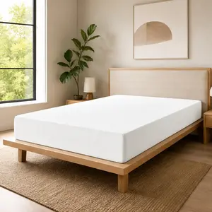 ARCH Queen Size 10 Inch Green Tea Memory Foam Mattress in a Box, Fiberglass Free, Pressure Relieving, Cooling Charcoal Infused, Bed in a Box, White, Made in USA, White Color Options, Foam Material, Product Dimensions: 60.00 W x 80.00 D x 10.00 H in