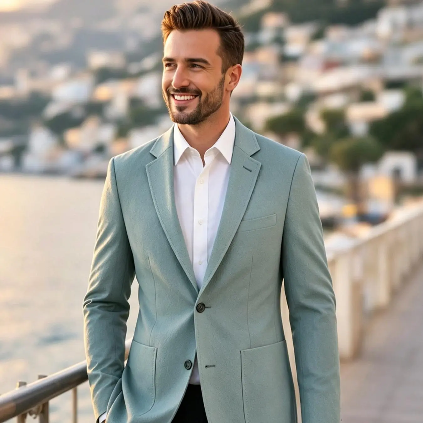Men’s 4-Color 100% Cotton Blazer, Soft & Breathable For All Seasons