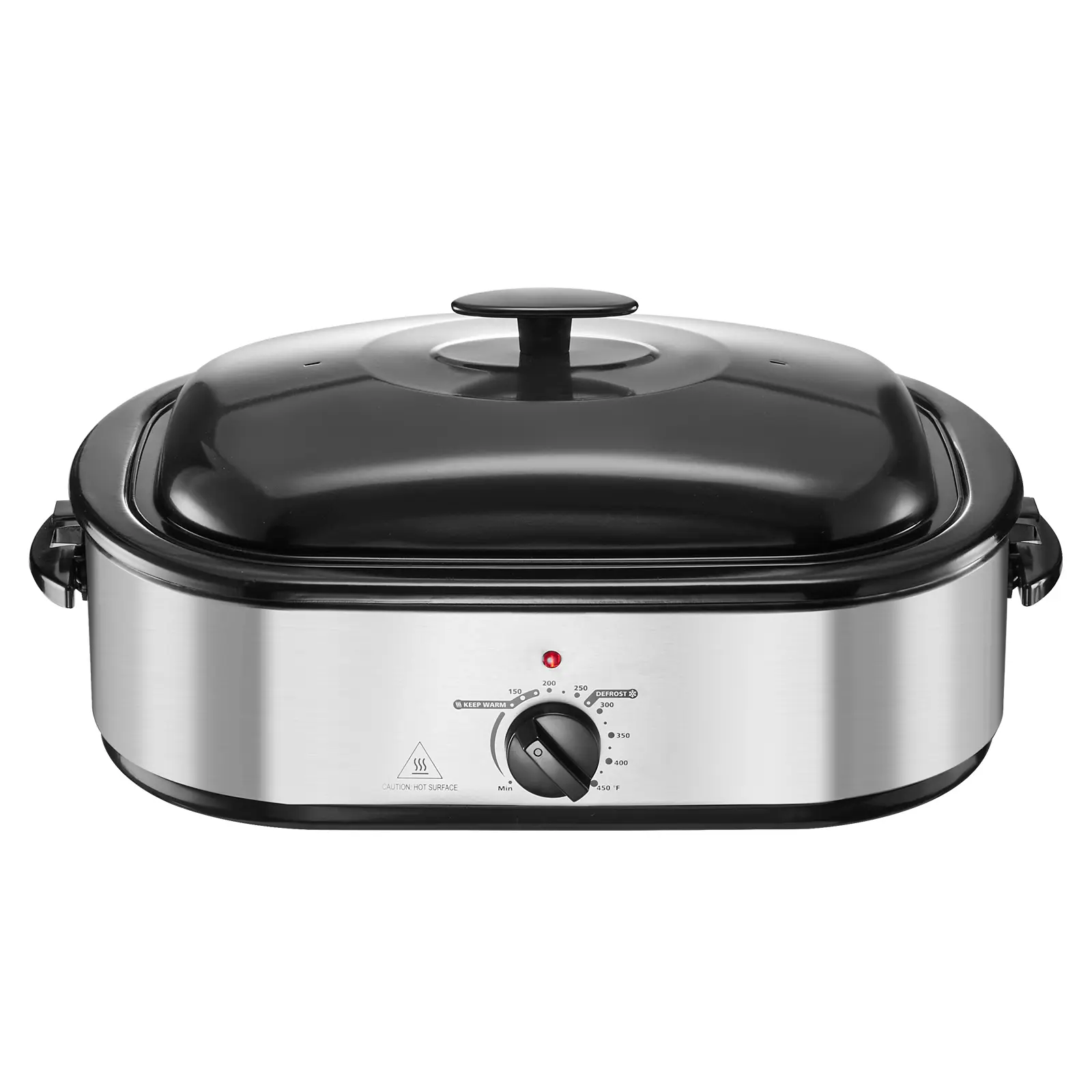 Roaster Oven, 14QT Fast-Cooking Turkey Roaster, 150-450℉ Adjustable Temperature Electric Roasting Pan with Self-Basting Lid, Roasting Lift-Out Rack, Defrost & Warm Function, Fits 18lb Turkey
