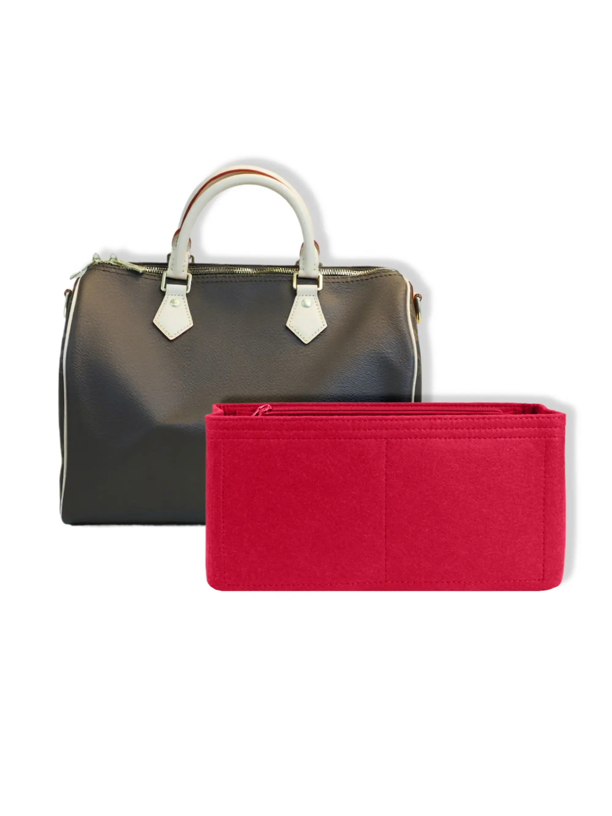 Classic Bucket Handbag Organizer Lining, Multi-Pocket Felt Inner Lining, Shaped Storage, Keep Items Neat and Organized