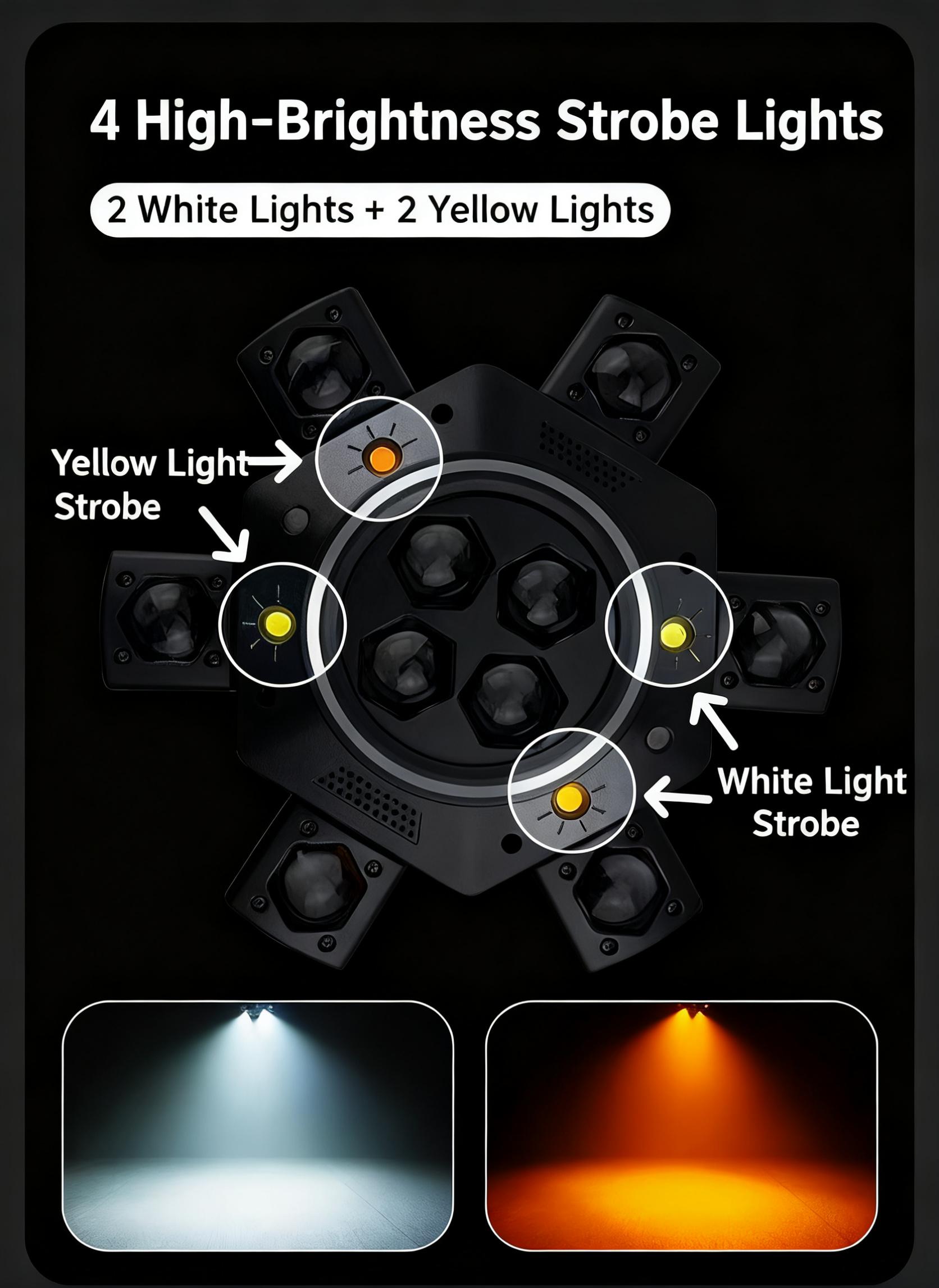 150W Moving Head DJ Lights 6 Arms Party Lights RGBW 6-IN-1 LED Stage Lights with Strobe Beam & Remote Control DMX512 for Wedding Party Disco KTV Event