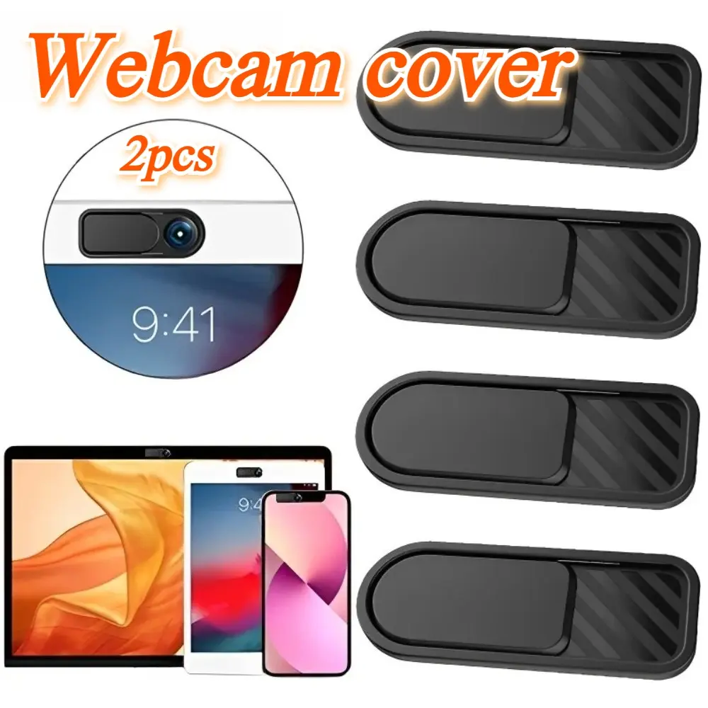 2pcsWebcam cover mobile computer lens camera cover anti-peeping protective film shutter slider privacy sticker camera anti-peeping shield sticker notebook lens privacy protection cover gift