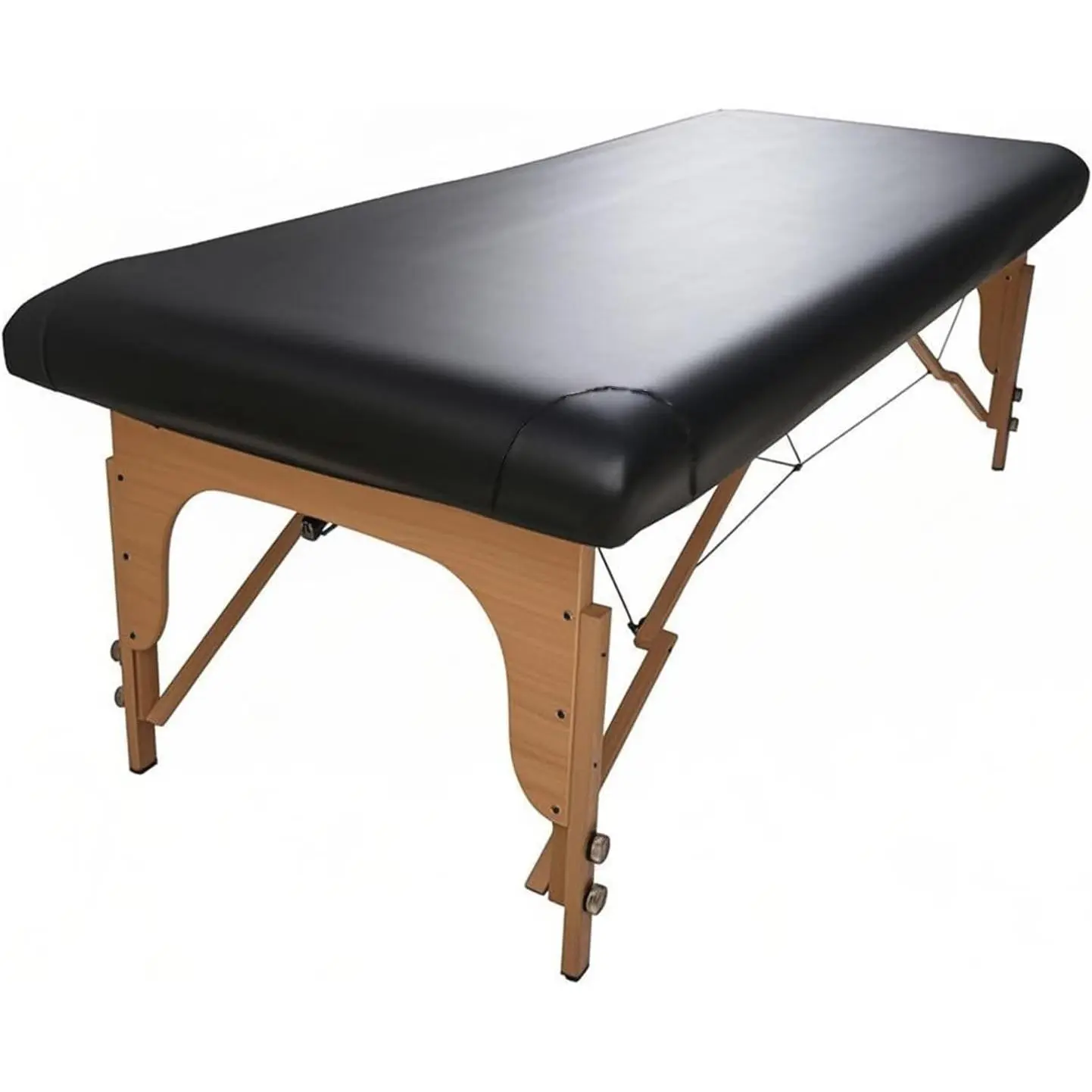 Massage Table Cover Protector Vinyl Leather  Bed Covers - Fits Beds 28-32" Wide, Lash Bed Protective Cover Fitted, Esthetician Accessories,  & Oilproof &  & Elastic (Black)