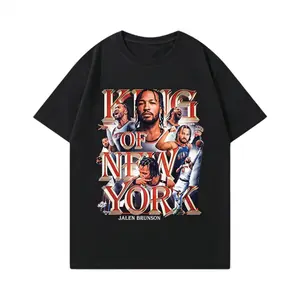 [Basketball Tee][Viral TikTok Shirt]New York State of Mind Basketball Graphic T-Shirt Unisex Cotton Casual Short Sleeve Crewneck Streetwear Tee For Basketball Fans & Streetwear Lovers & Trend Seekers Camiseta Verano