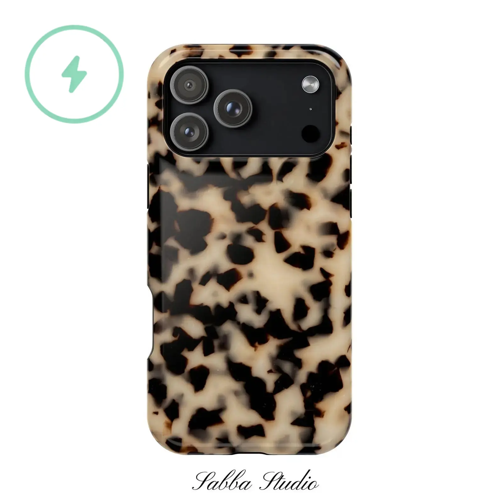 Phone Case Compatible with MagSafe, Blonde Tortoise Shell Print Phone Case / Animal Print MagSafe Phone Case / iPhone 17 16 15 14 13 Pro Plus Max Mini