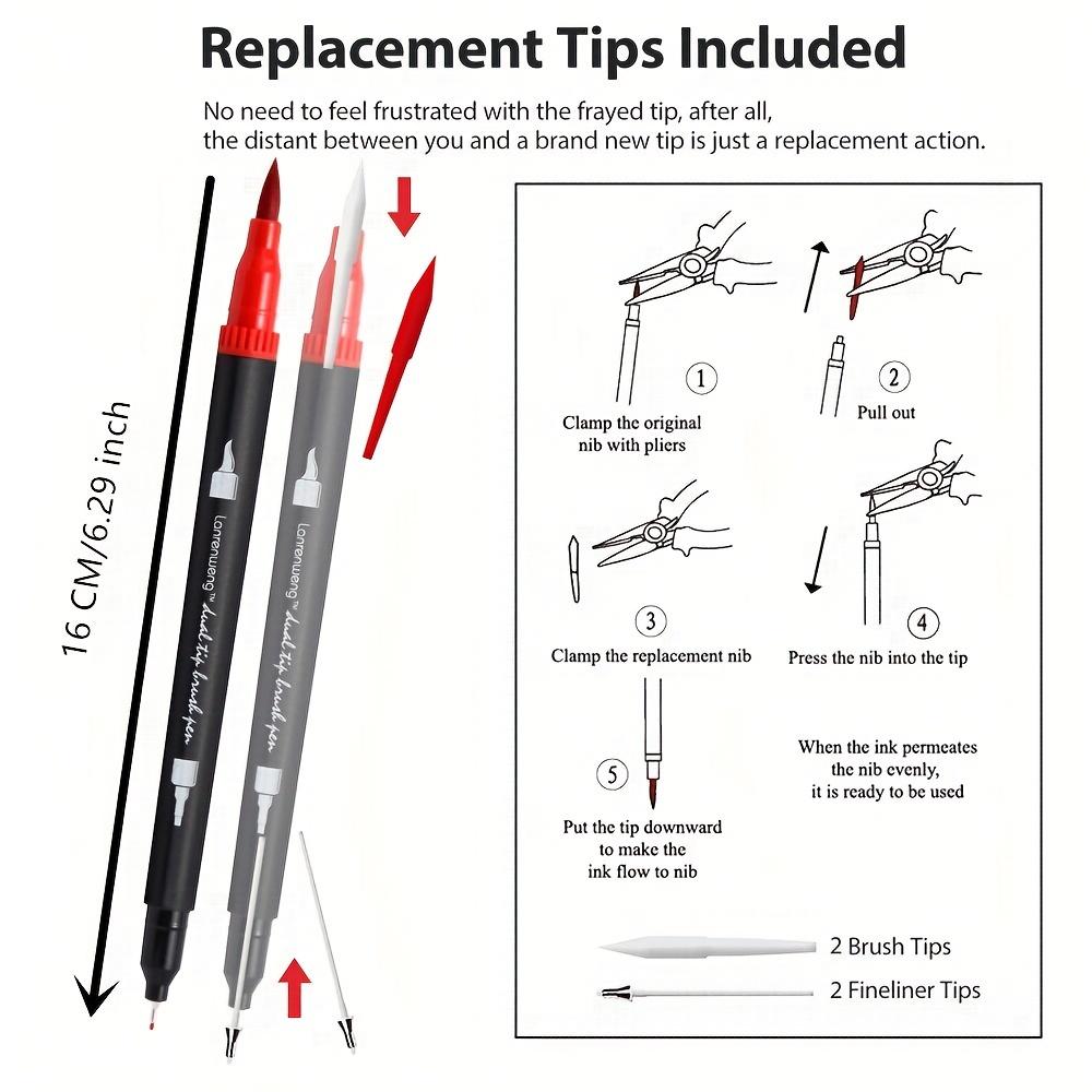 12-120 Color Markers Set, Fine Tip & Brush Head, Professional Art Supplies for Adult Coloring Books, Journals, Note Taking, Drawing, Marker Pen Set