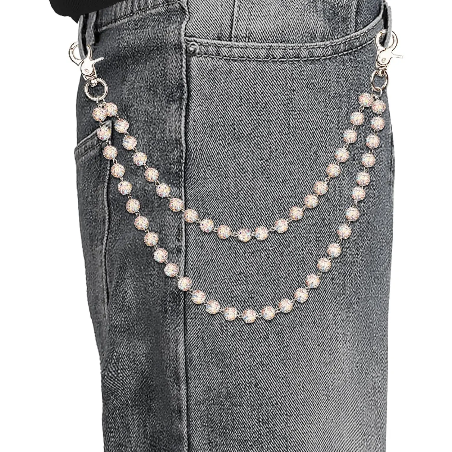 Beads Pants Chain Wallet Chain Layered Jeans Key Chain for Men Women Artisan   Bag Chains