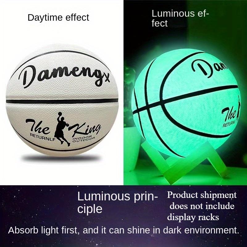 Luminous Basketball, 1 Count PU Soft Leather Outdoor Wear-resistant & Anti Slip Basketball, Basketball Equipment for Indoor Outdoor Use