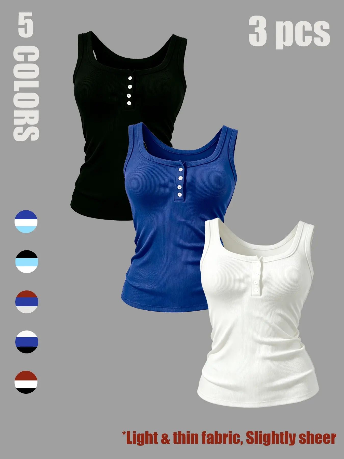Women's Adjustable Button Slim Fit Vest, Breathable Moisture-Wicking, Plain Design, Casual All-Season Wear, Comfortable Daily