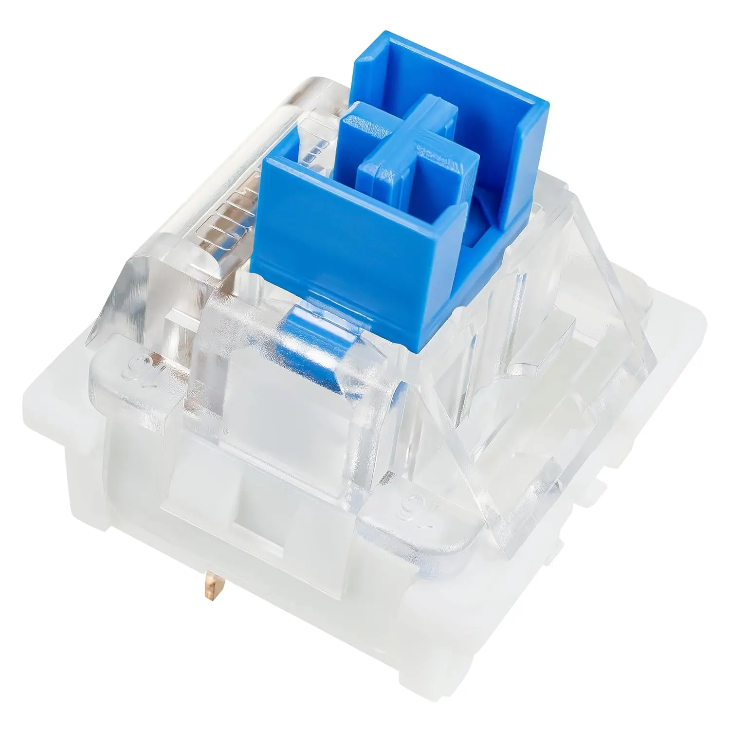 30 Blue Switches for Mechanical Keyboards - Outemu 3-Pin Clicky Tactile (50gf) RGB Light Synthetic Switches, Cherry MX Compatible, Includes 1 Puller Tool, Rgb Lights, Hot-Swap