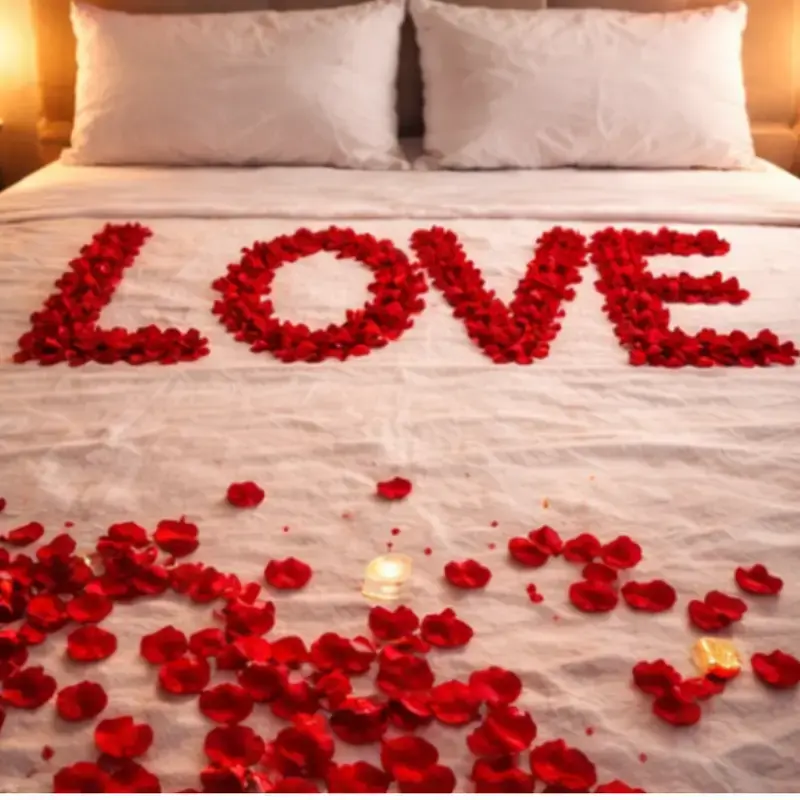 1000 PCS Premium Red Silk Rose Petals for Dreamy Weddings, Romantic Proposals & Anniversary Celebrations
