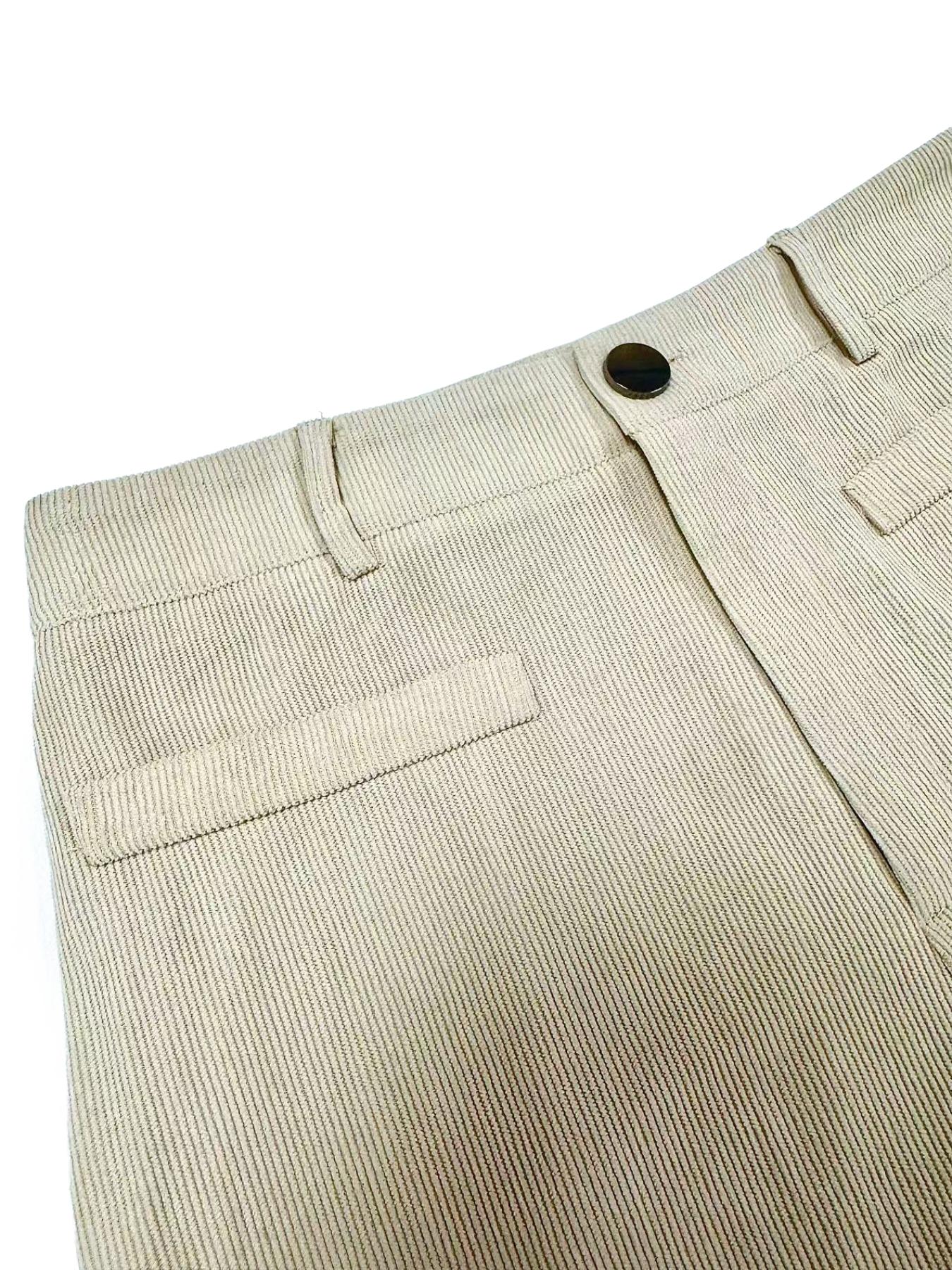 Women's High Waist Wide Leg Corduroy Pants, Casual Straight Fit Long Trousers, Comfortable All-season Solid Color Design, Womenswear